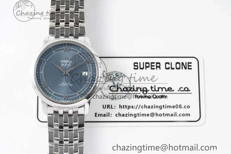 0228 De Ville SS DIWF 1:1 Best Edition Light Blue Dial SS Markers on SS Bracelet MIYOTA TopPick 7850